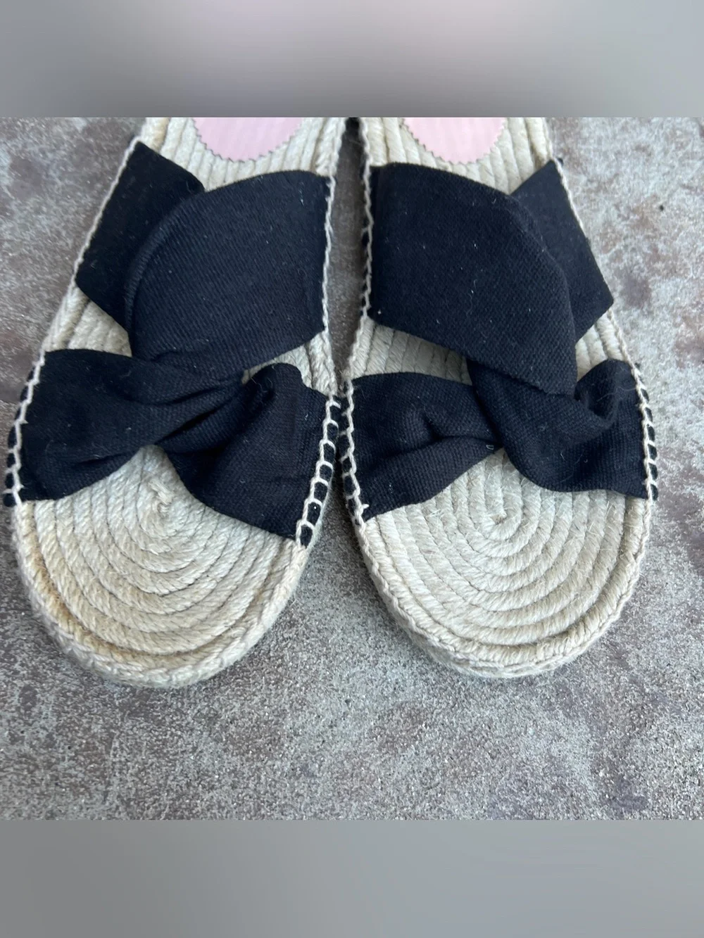 J Crew Twisted Knot Espadrille Sandals in Canvas Sz 8.5
